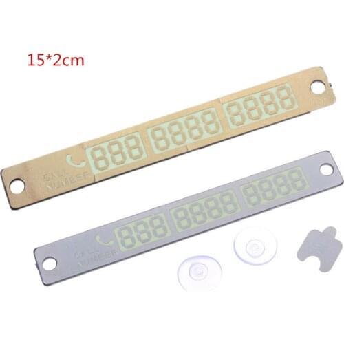 1Pcs Parking Phone Number Card Notification Number Card Luminous Telephone Number Accessories 15*2cm