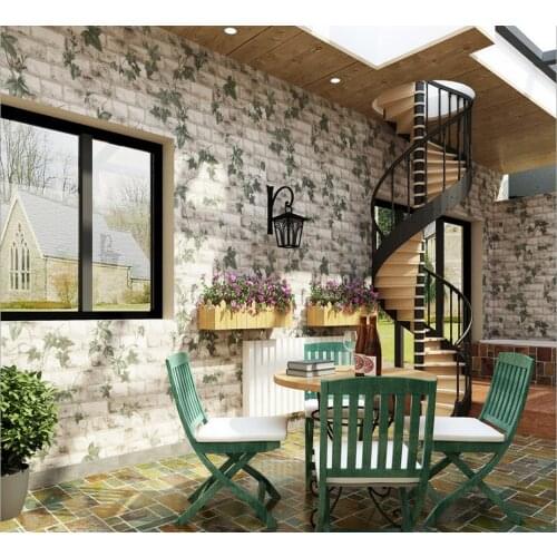 Beibehang Brick waterproof stone wallpaper for living room Brick 3D wall paper decorative wall paper bedroom home decor flooring