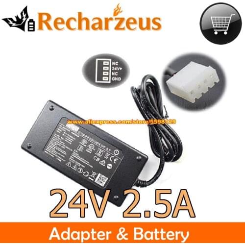 Genuine FDL PRL0602U-24 Ac Adapter Molex 4 Pin 24V 2.5A 60W Special HU10874-ZYF-PRL0602U-24 AC DC Adaptor Charger Power Supply