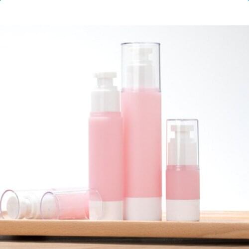 15/30/50/100mlTravel PLASTIC Airless LOTION CREAM COSMETIC Serum Pump Bottle Lightweight Leak Proof & Shockproof