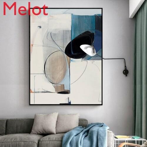 Modern Minimalist Blue Abstract Living Room Decorative Painting Art Sofa Background Mural Minimalist Entrance Painting art