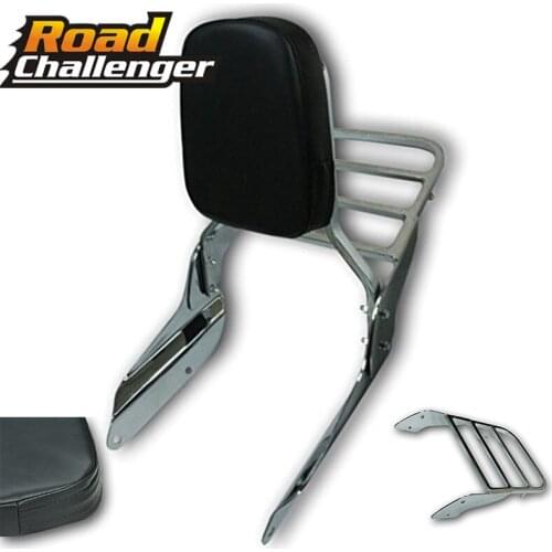 Backrest Sissy Bar Luggage Rack Rear Passenger Cushion Pad Kit For Honda VF 750 VF 250 For Magna 1994-2003 VF750 VF250