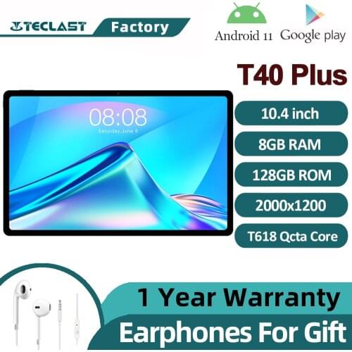Teclast T40 Plus 10.4 Inch Android 11 Tablet 2000×1200 IPS 8GB RAM 128GB ROM Dual 4G Network And Ac Dual-Band WiFi Bluetooth 5.0