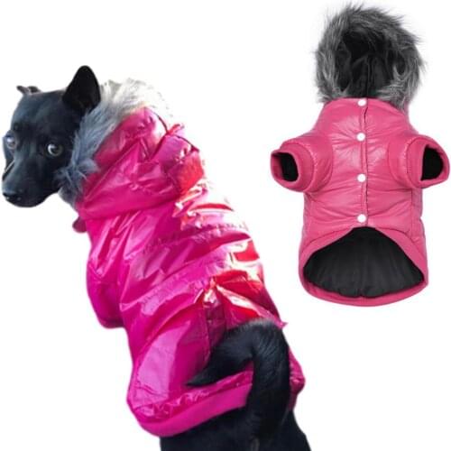 Dog Warm Jacket Fashion Winter Dog Hoodie Down Clothes Pet Warm Clothes Pets Coat Clothing Inter Thickening Clothes S/M/L