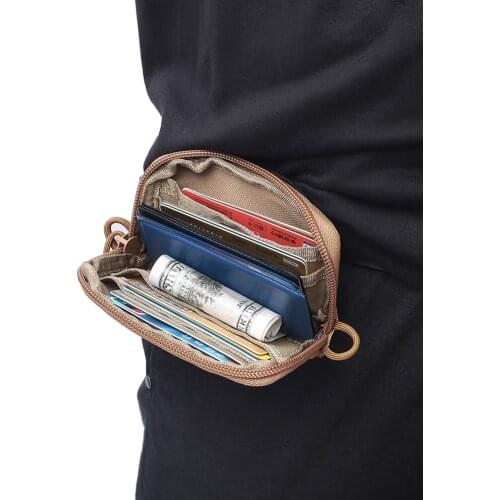 Waterproof EDC Pouch Key Phone Purse Wallet Travel Kit Pack Zippers Waist Bag for Family Outdoor Camping Accessories