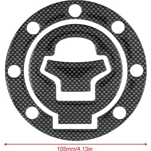Universal Circular Rubber Black Motorcycle Fuel Gas Cap cover Tank Protector Pad Sticker Decal for Honda Suzuki Kawasaki