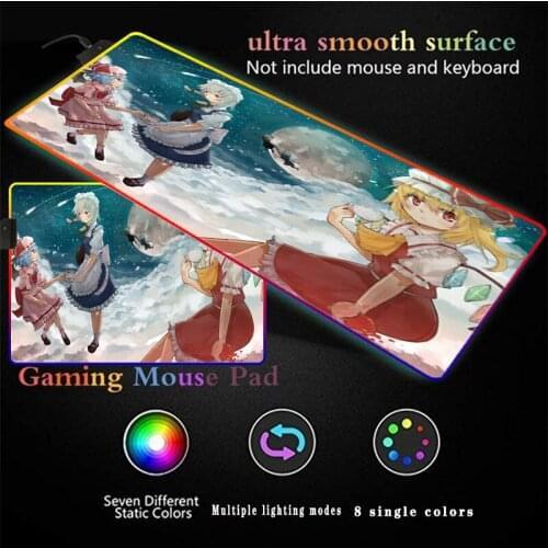 Vampire Anime Girl RGB Mouse Pad Unique Desktop Pad Gaming Mouse Pad Free Shipping LED Big Mouse Pad Keyboard Pad High Quality