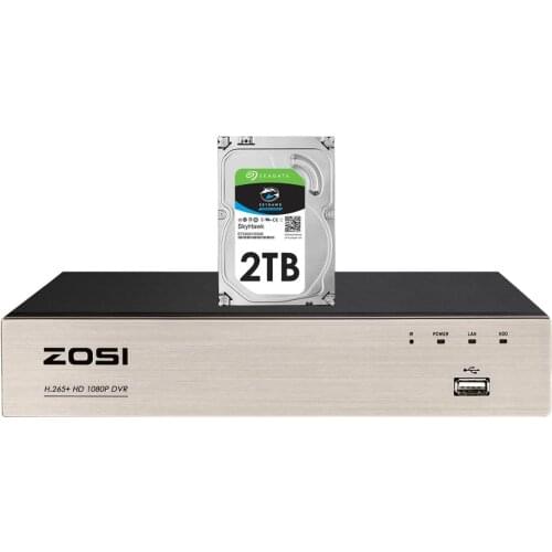 ZOSI H.265+ 4 in 1 CCTV DVR 8CH Security TVI DVR 1080P Digital Video Recorder HDMI Video Output Support iPhone Android Phone