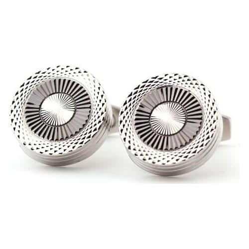 10pairs/lot Copper Knurling Cufflinks Embossed Pattern Cuff Links Double Color Plating Cufflink Mens Jewelry Business Style