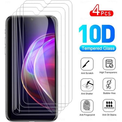 4Pcs Full Cover Protective Glass For VIVO V21 Phone Tempered Glas Screen Protector Film For VI VO V 21 21V 2021 6.44" Protection