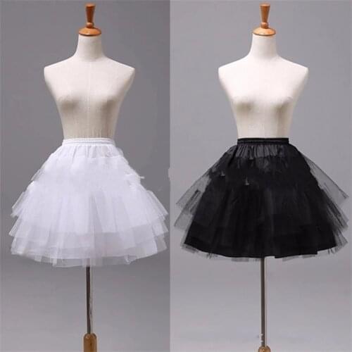 Short Dress Petticoat Tulle Layered Ruffle Short Crinoline Ballet Bridal Petticoats Lady Girls Underskirt Top Quality