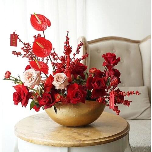 Gold Metal Flower Pot Planter Vase Succulent Plant Container Ornament Home Decor M68E