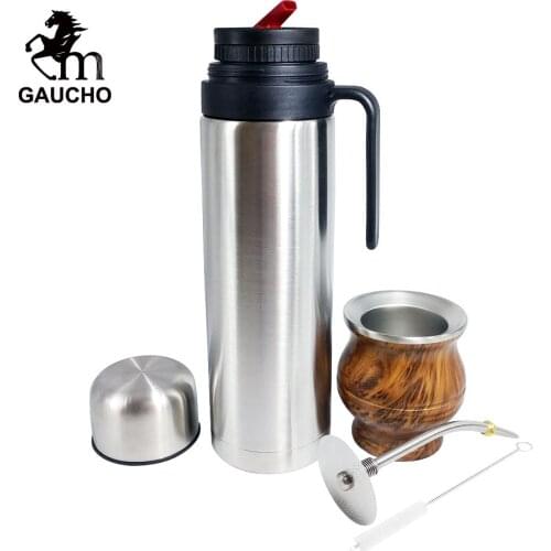 1 PC/Lot Gaucho Yerba Mate Artifact Stainless Thermos & Gourds & Bombilla Can Remove Tea Residue One Time Easy Cleaning Hot Sale