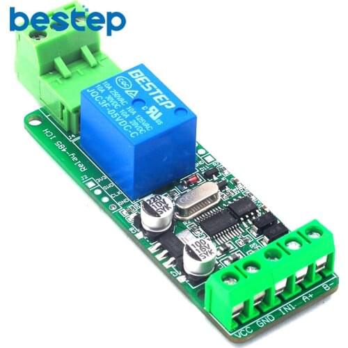 1PCS Modbus-Rtu 1 Channel 5V Relay Module Switch Input / Output RS485 / TTL Communication