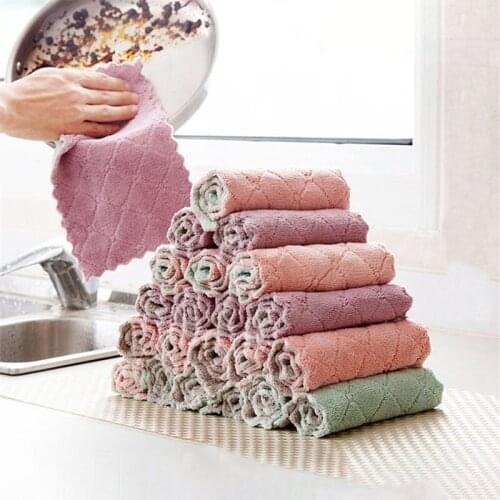 1pcs Cleaning Rags Kitchen Reusable Microfiber Clean Cloth