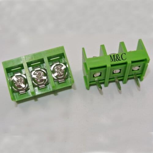 100 x Screw Terminal Block Connector 3 Pins 9.5mm 300V/20A