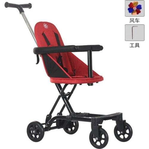 2020 Baby walker light four wheel baby stroller folding portable three wheel car for children