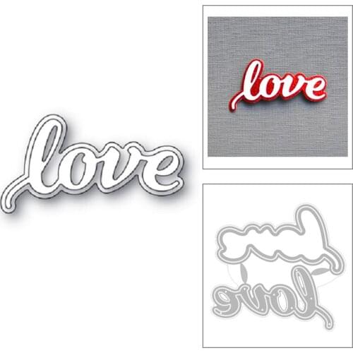 2020 New English Words Love and Silhouette Metal Cutting Dies For Cut Paper Craft Making Greeting Card Scrapbooking NO Stamp Set