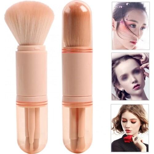4 in 1 Brush Professional Cosmetic Multi-use Retractable Mini Facial Makeup Tool