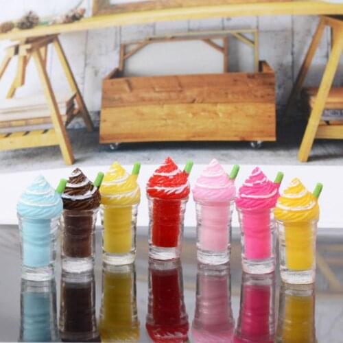 5 PCS 1/6 Scale Resin Mini Ice Cream Cup Drinks Pretend Play Kitchen Food for Blyth Barbies Doll Dollhouse Miniature Toy