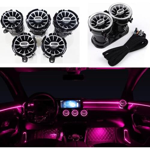 64 colors Easy install Front air vent For Mercedez-Ben A Class W177 Interior Central Control Outlet LED light 3 year warranty