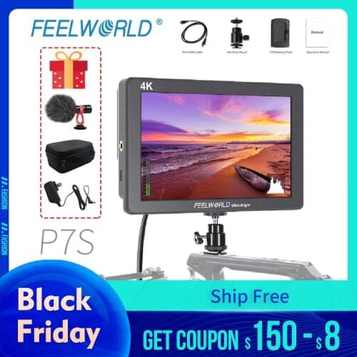 FEELWORLD P7S 4K Monitor 7Inch 3G-SDI on Camera monitor Field DSLR Monitor HDMI Cable - Compatible For Canon Nikon Sony