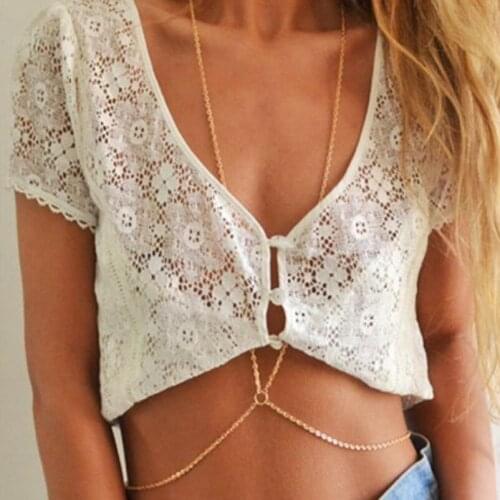 New body sexy chain summer beach jewelry bikini accessories necklace bodychain waist belly accessories chain women bijoux