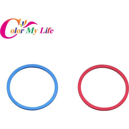 Color My Life Aluminum Alloy Car Auto Decoration Circle Cover Trim Econ Protection Sticker for Honda Cr-v Crv 2016 Accessories