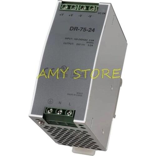 DR-75 75W Single Output DC 12V 15V 24V 36V 48V Din Rail Switching Industrial Power Supply