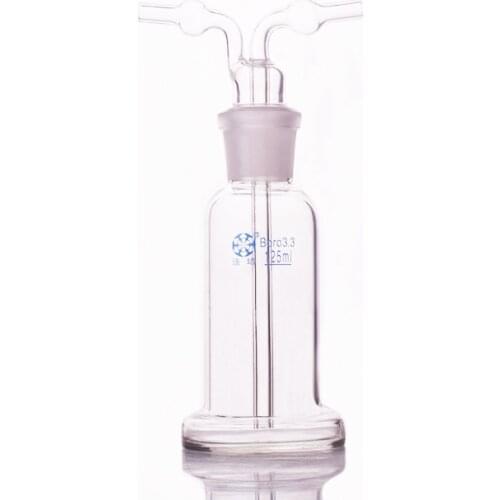 Drechsel gas washing bottle ,Capacity 125ml,Lab Glass Gas Washing Bottle,Shisha hookah