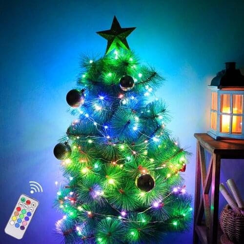 Garland Fairy Light USB String Lights Multicolor Party Xmas Lamp Christmas Tree Wedding Party Decoration with remote 5m 10m