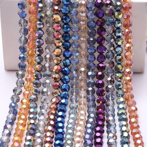 Faceted Round Crystal Beads For Jewelry Making Bulk 2/3/4MM Plating Lampwork Glass Beads DIY Crafts Necklace Bracelets Charms