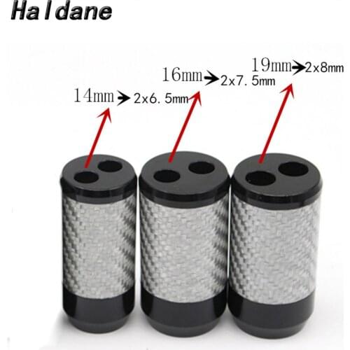 Haladne 1Pcs HiFi Carbon Fiber Pants Boot Y Splitter Speaker Audio Cable Wire pant Adapter DIY Stereo Earphone Connector