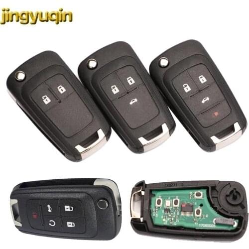 Jingyuqin Flip Remote Key PCF7937E For Chevrolet Cruze Malibu Aveo Spark Sail Epica Lova Camaro Impala Uncut Blade 2/3/4/5 BTN