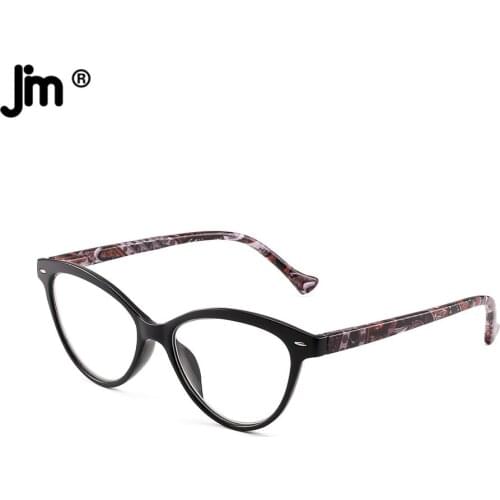 JM Women Spring Hinge Cat Eye Reading Glasses Floral Magnifier Presbyopic Diopter Reading Glasses