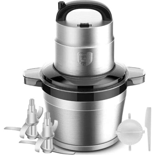 Commercial 6L Capacity Meat Grinder High-power Minced Meat Blender Home Electric Stainless Steel Pepper Garlic Crusher Device