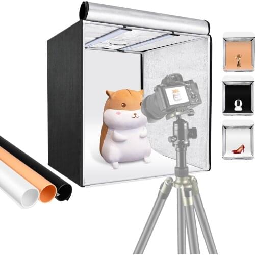 Neewer Photo Light Box Kit 20x20inch Adjustable Studio Photography Lighting Shooting Tent 2 LED Light Panel(100pcs SMD LED Bead)