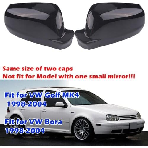 Glossy Black Rearview Mirror Cap, Wing Side Mirror Cover Housing Same Size For Golf 4, MK4, Bora,Passat B5,1999-2004,3B0857538