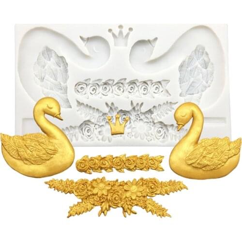 Swan Silicone Sugarcraft Mold Cupcake Chocolate Baking Mold Fondant Cake Decorating Tools