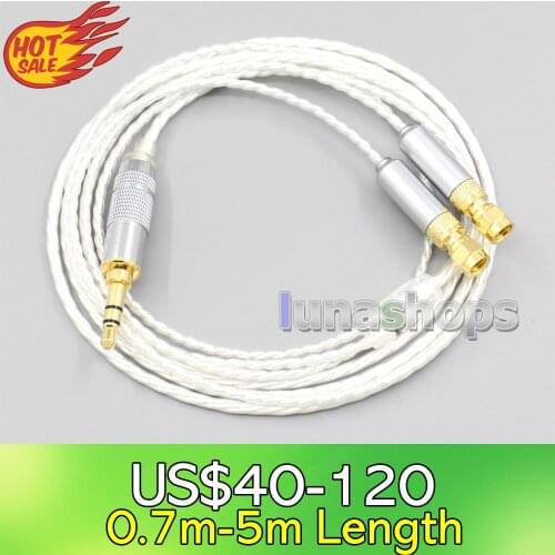 LN006642 XLR 4.4mm 2.5mm Hi-Res Silver Plated 7N OCC Earphone Cable For HiFiMan HE400 HE5 HE6 HE300 HE4 HE500 HE6