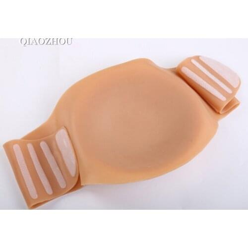 Small 2~3 month pregnant fake silicone belly beer stomach realistic weight 1300g
