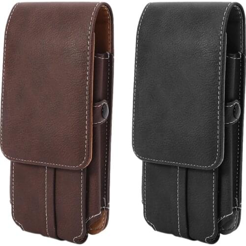 Men Waist Belt Bum Bag Phone Waist Flip Pockets Leather cards holder cas