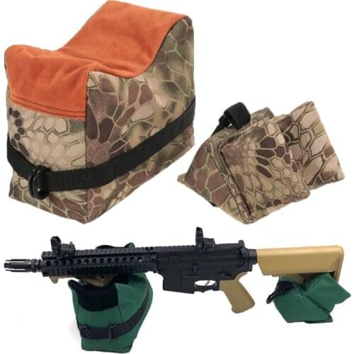 Hunting Rifle Gun Rest Outdoor Shooting Tactical Sandbag Bench Unfilled Rifle Gun Front Rear Bag Beach Hunting Rifle Accessories
