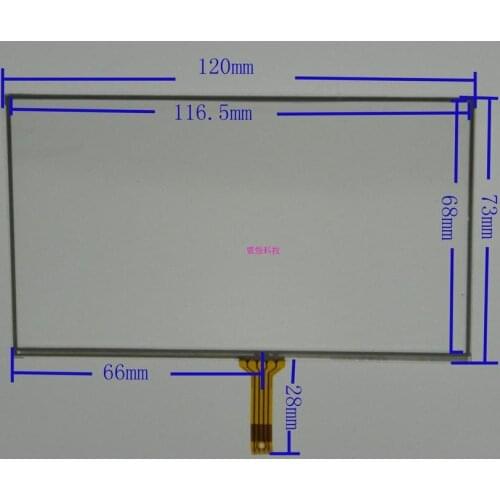 Original new 5-inch four-wire resistive touch screen E Road, Air LH950N external screen 120 * 73