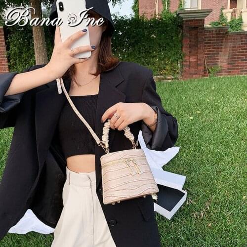 Luxury Handbag Women Shoulder Bag Bucket Design Hand Bags For Women 2020 Stone Pattern Crossbody Bag Femalse Shoulder Purse