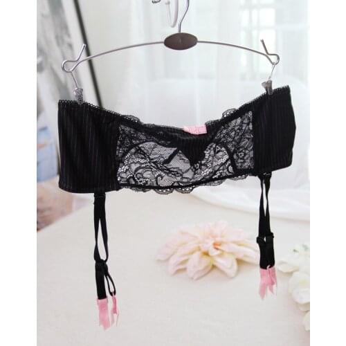 Yomrzl sexy One-piece socks clip stockings fishnet stockings clip black stripe disassembly garters M050