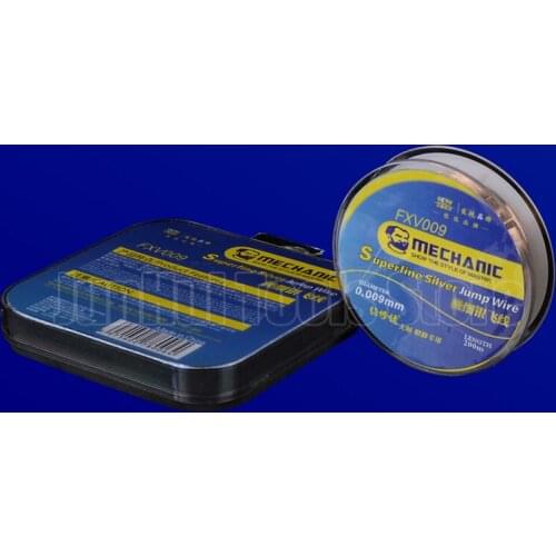 Mechanic FXV009 0.009mm 200M Superfine Silver Jump Wire Ultra Fine Fly Line For iPhone Fingerprint Mainboard Chip Repair