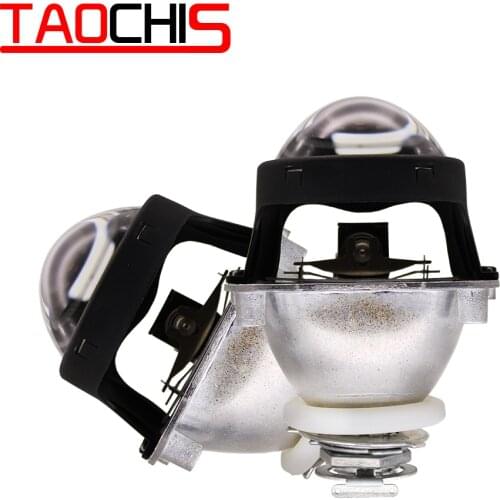 TAOCHIS 2.5 Inch WST Mini Headlight Bi xenon Projector Len H4 H7 Socket For DIY Retrofit Lamp Motorcycle High Low Beam H1 HID