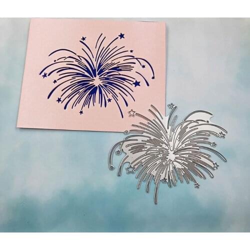Carbon Steel Romantic fireworks Cutting Die Embossing Stencil Template Mold DIY Art Handcraft Scrapbook Bookmark Card Decor