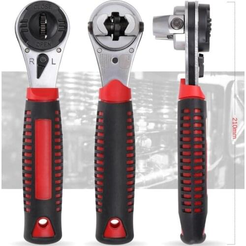 XLTOWN 6-22 mm two-way ratchet wrench universal adjustable adjustable wrench repair tool ratchet wrench